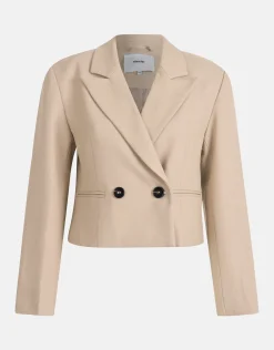 Cropped Blazer Beige
