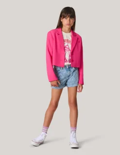 Cropped Blazer Roze