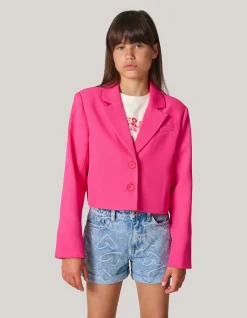 Cropped Blazer Roze