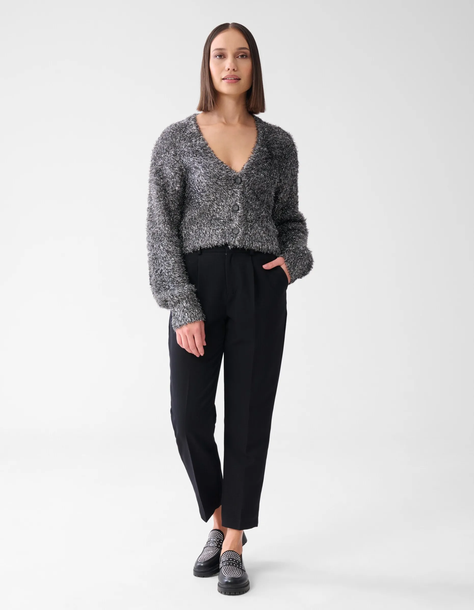 Cropped Pantalon Zwart