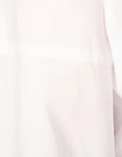 Cropped Poplin Blouse Wit