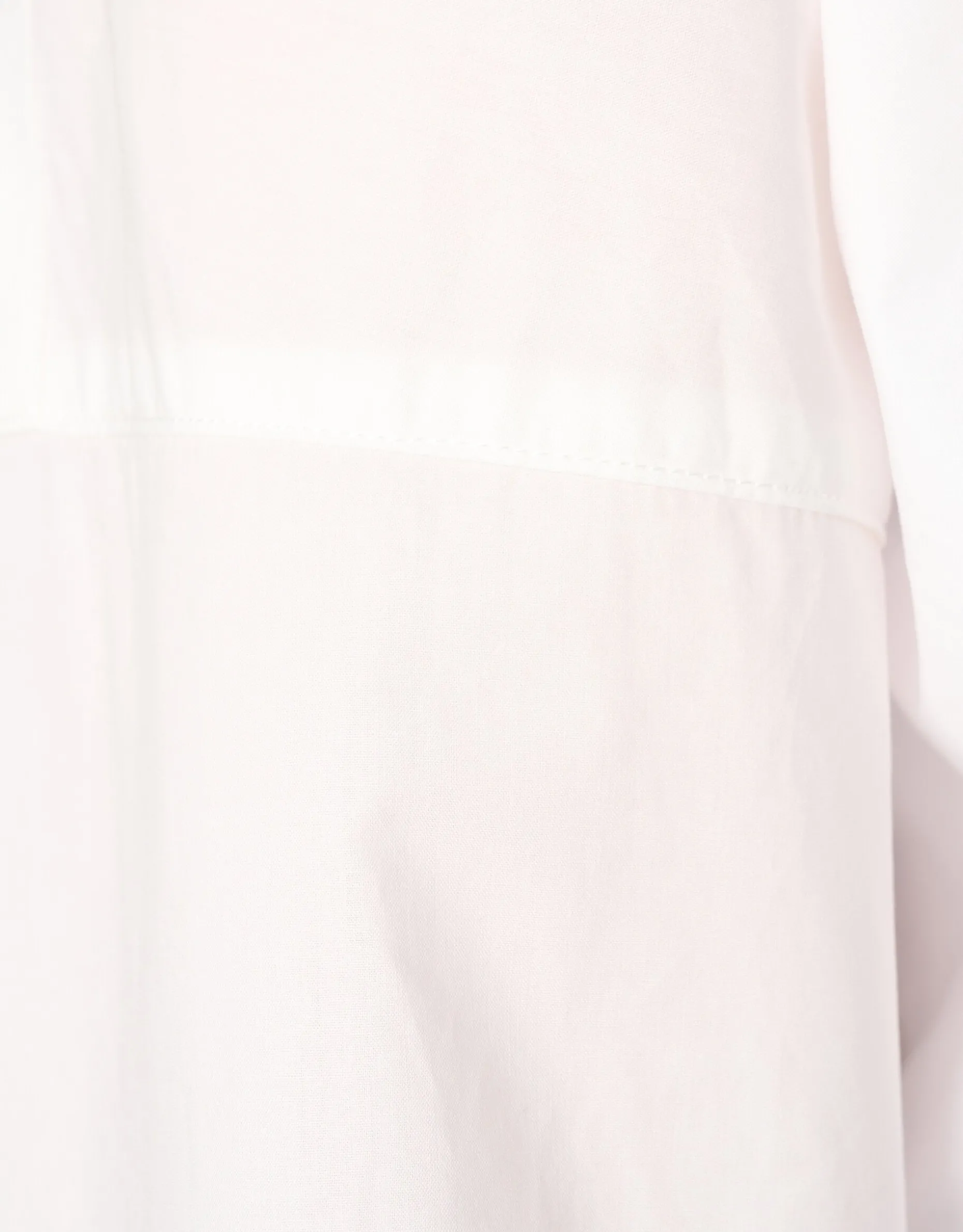 Cropped Poplin Blouse Wit