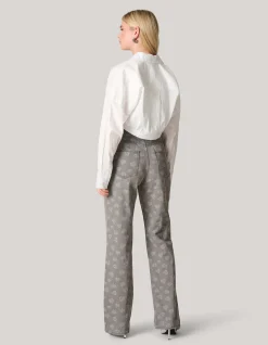 Cropped Poplin Blouse Wit