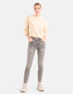 Cropped Trui Gebroken Wit