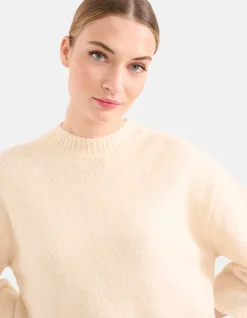 Cropped Trui Gebroken Wit