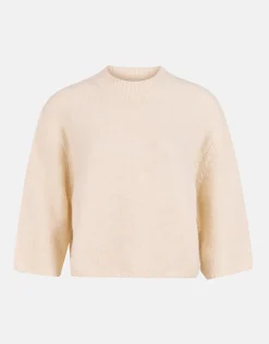 Cropped Trui Gebroken Wit