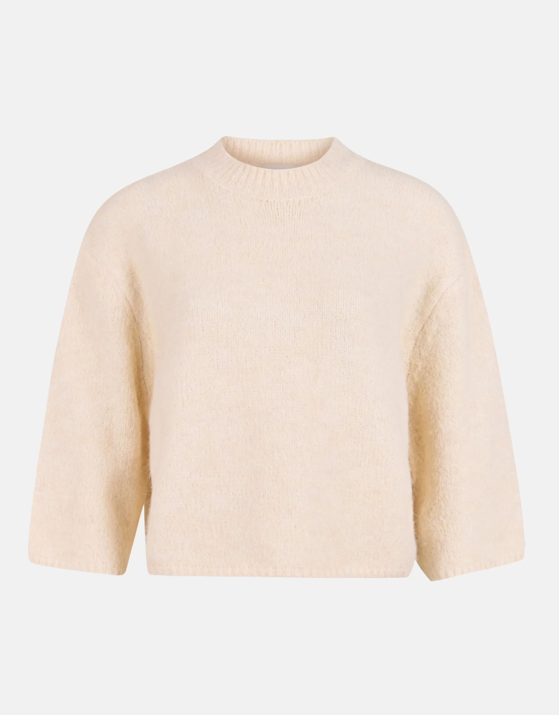 Cropped Trui Gebroken Wit