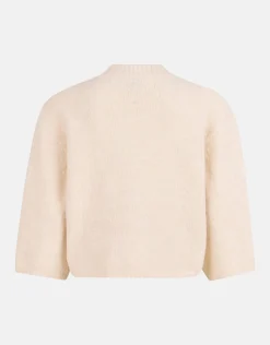 Cropped Trui Gebroken Wit