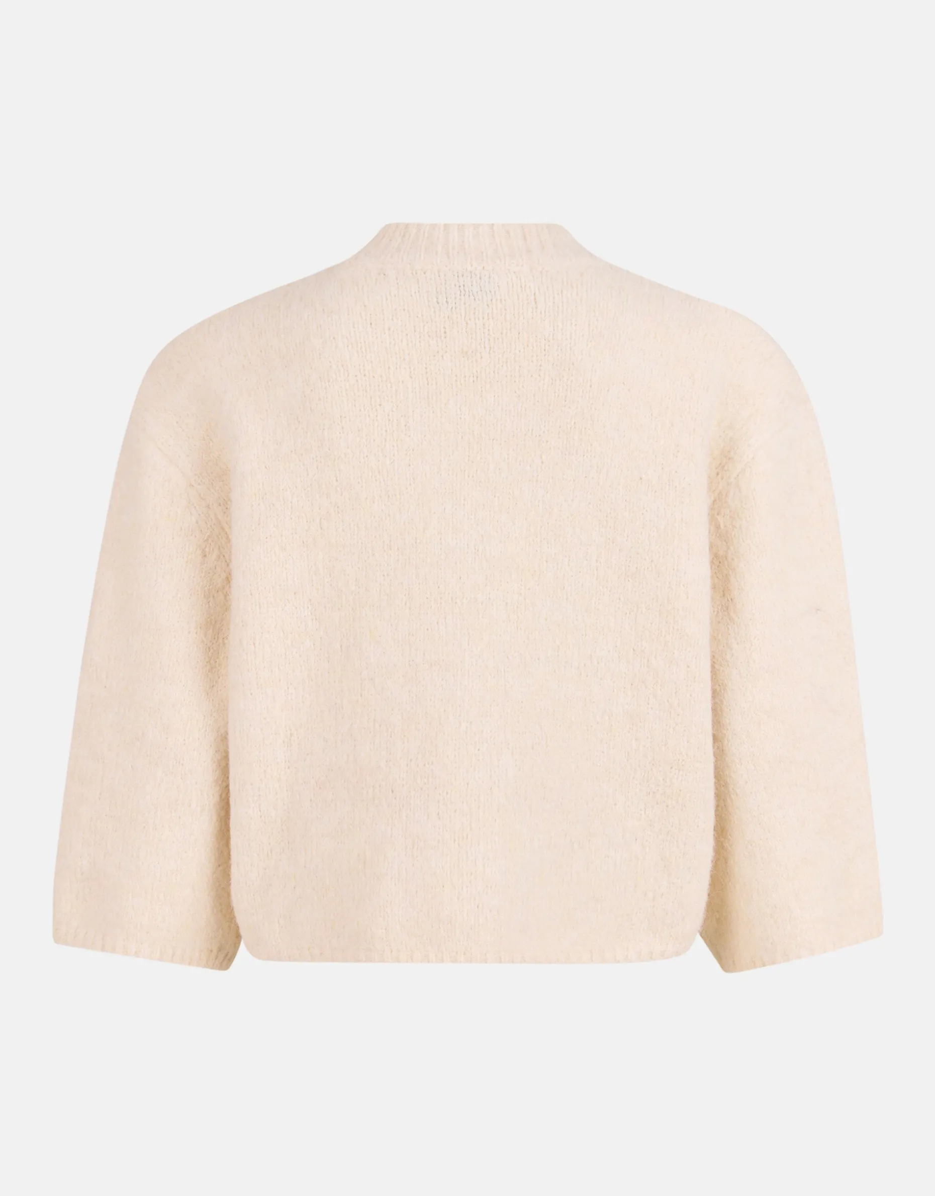 Cropped Trui Gebroken Wit