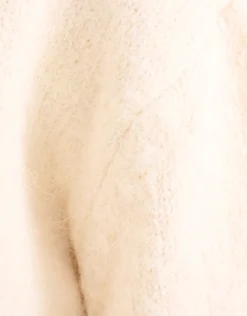 Cropped Trui Gebroken Wit