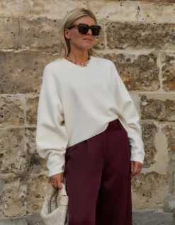 Cropped Trui Gebroken Wit By Lonneke