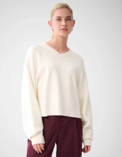 Cropped Trui Gebroken Wit By Lonneke