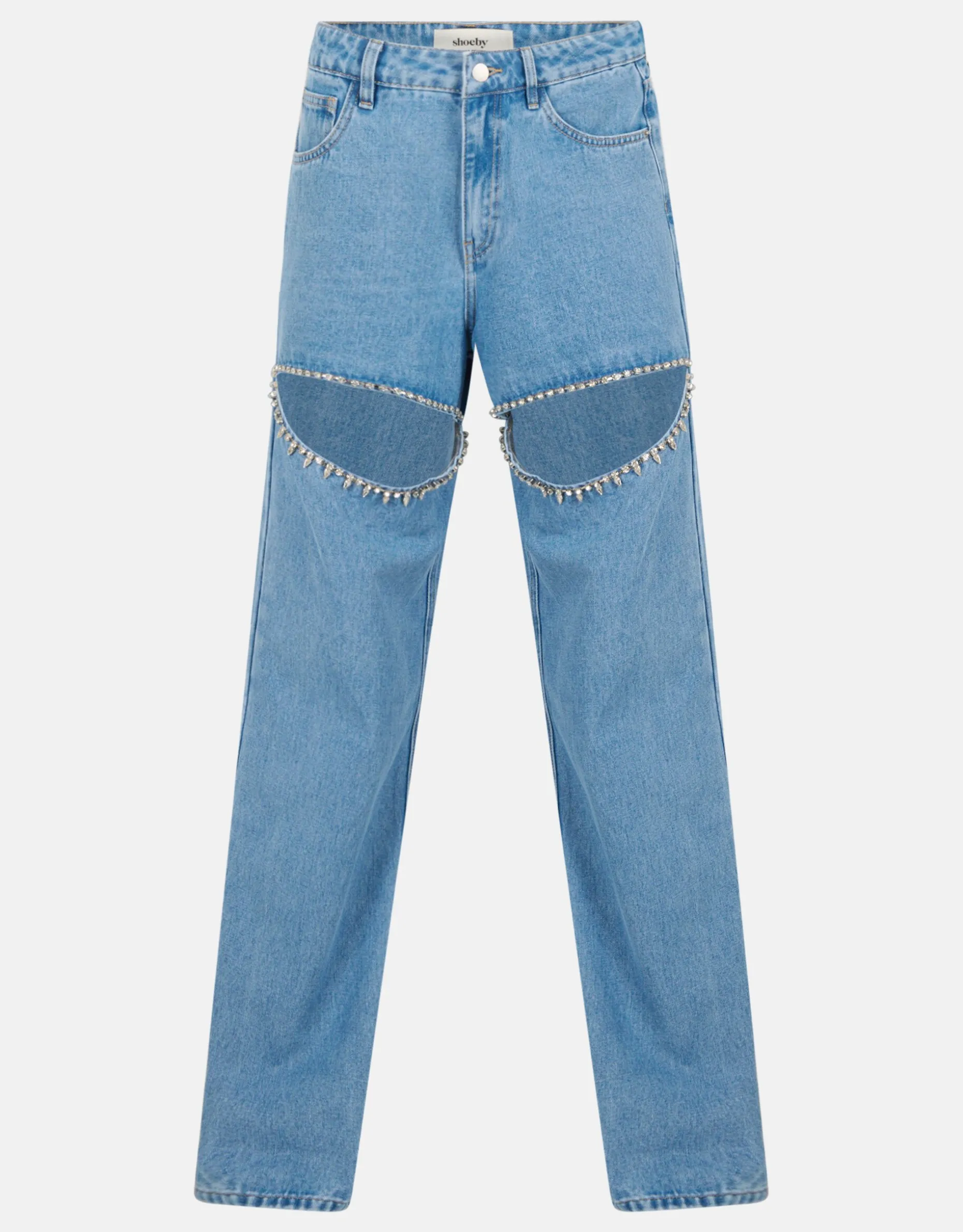 Cut Out Loose Fit Jeans Mediumstone