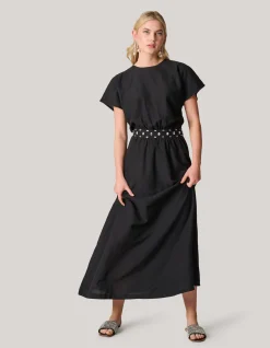 Cut Out Strass Jurk Zwart