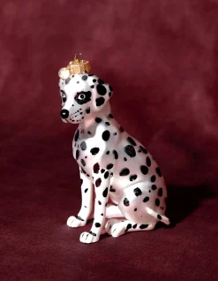 Dalmatiër Kerstbal Wit/Zwart By Fred