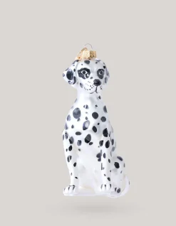 Dalmatiër Kerstbal Wit/Zwart By Fred