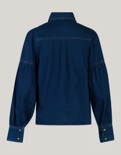 Denim Blouse Donkerblauw By Mieke
