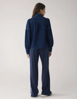 Denim Blouse Donkerblauw By Mieke