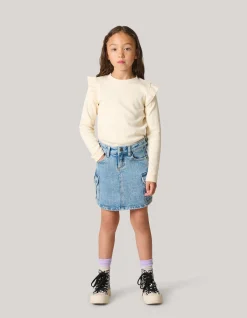 Denim Cargo Rok Blauw