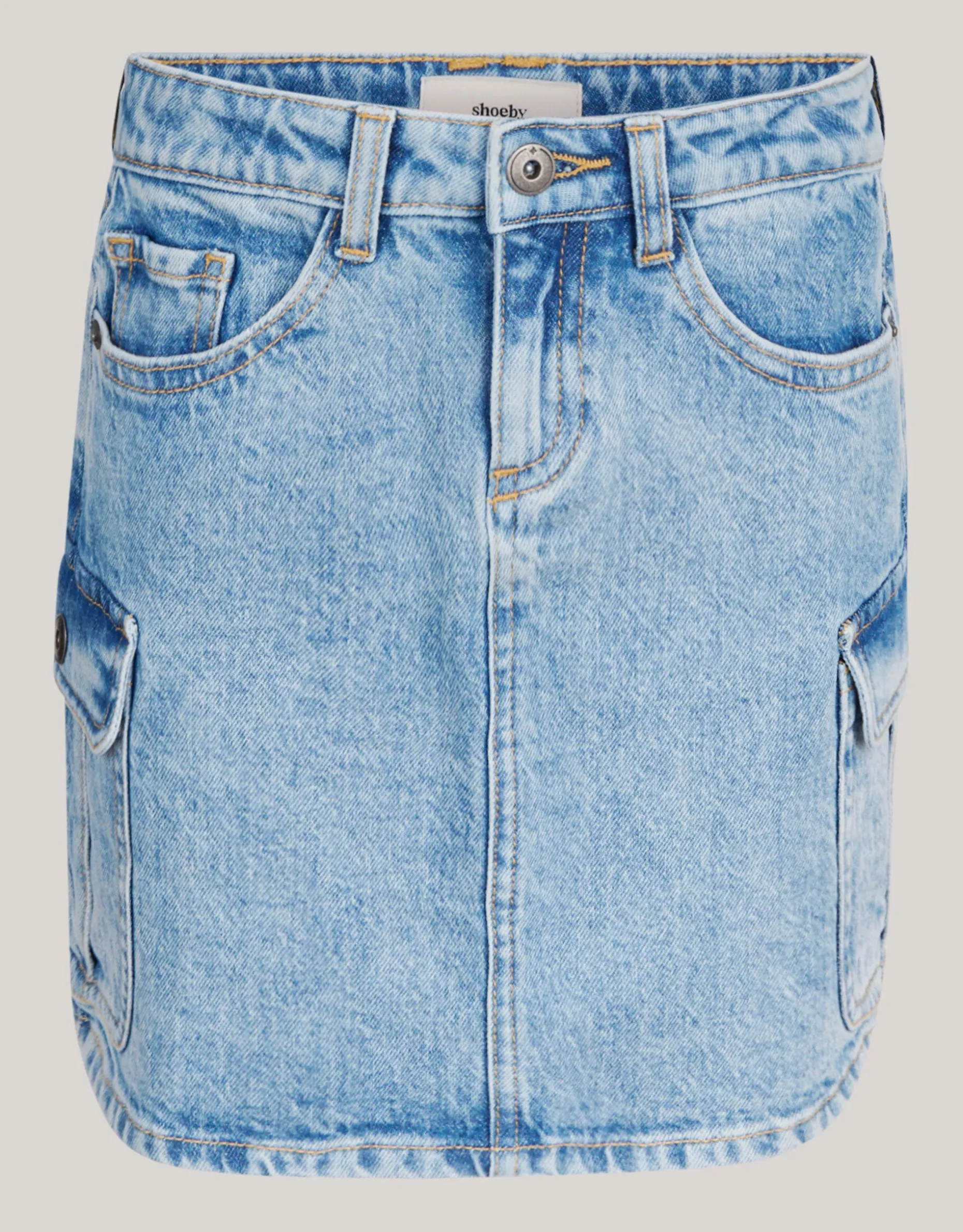 Denim Cargo Rok Blauw