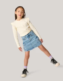 Denim Cargo Rok Blauw