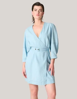 Denim Mini Jurk Bleached