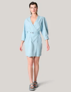 Denim Mini Jurk Bleached