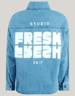 Denim Overhemd Blauw