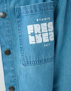 Denim Overhemd Blauw