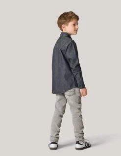 Denim Overhemd Donkergrijs