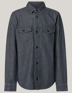Denim Overhemd Donkergrijs