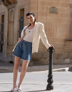 Denim Short Donkerblauw