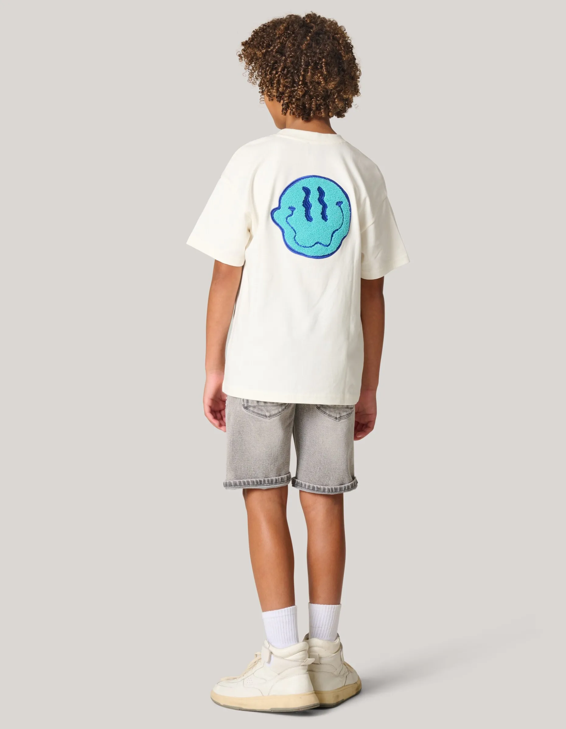 Denim Short Lichtgrijs