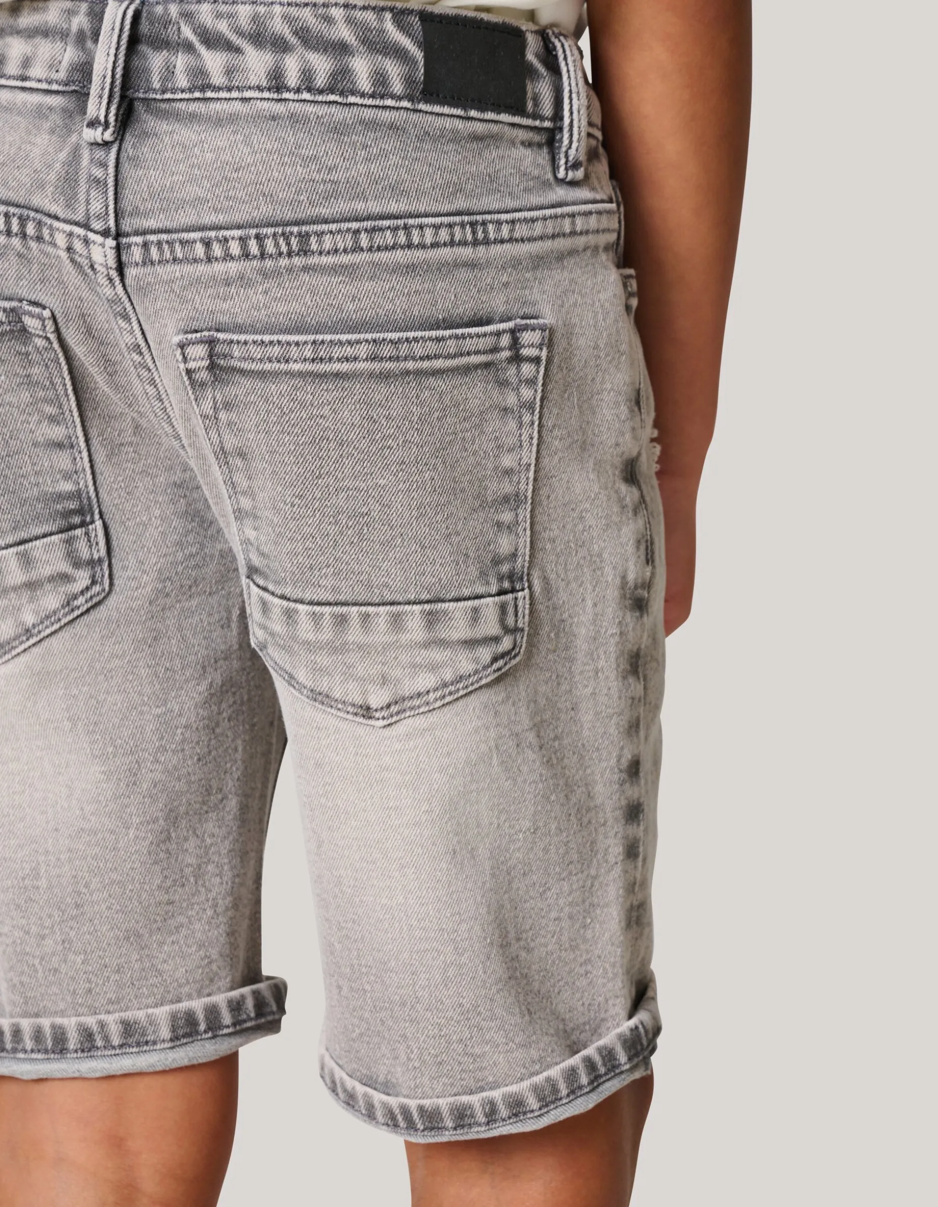 Denim Short Lichtgrijs