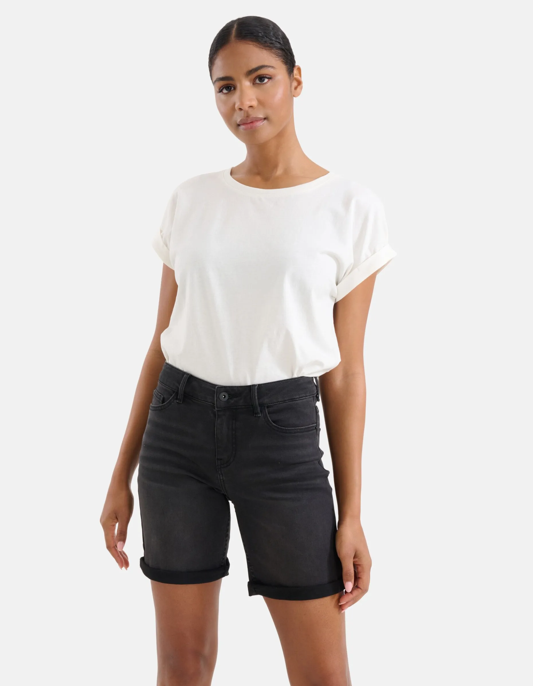 Denim Short Zwart