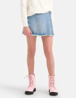 Denim Wrap Skort