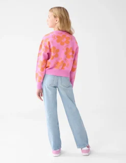 Destroyed Straight Fit Jeans Lichtblauw