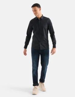 Diagonaal Overhemd Zwart