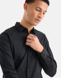 Diagonaal Overhemd Zwart