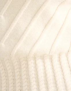 Diagonaal Trui Gebroken Wit