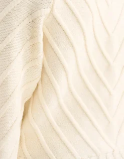 Diagonaal Trui Gebroken Wit