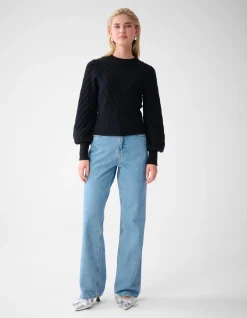 Diagonaal Trui Zwart