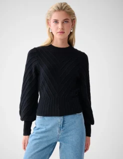 Diagonaal Trui Zwart