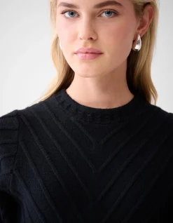 Diagonaal Trui Zwart