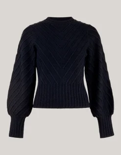 Diagonaal Trui Zwart