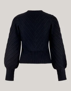 Diagonaal Trui Zwart