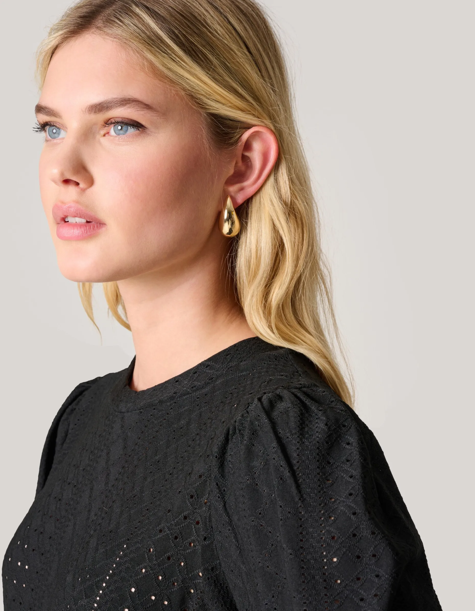 Drop Shape Oorbellen Goud