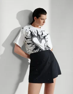 Embellished Cargo Skort Zwart