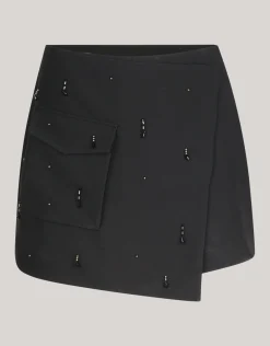 Embellished Cargo Skort Zwart