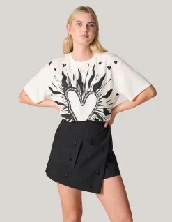 Embellished Cargo Skort Zwart